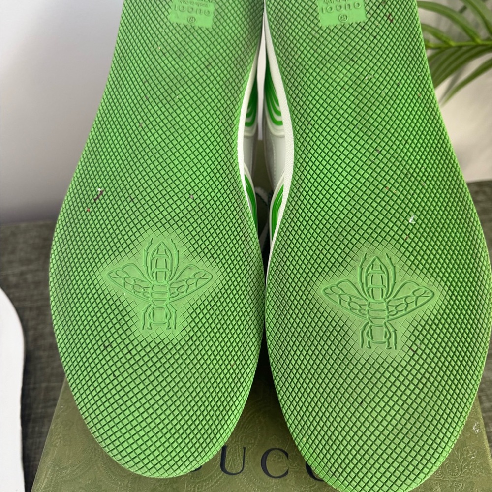White and Green GUCCI Sneakers - Picture 7 of 10